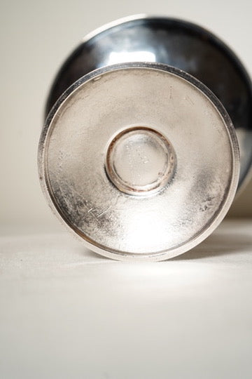 Antique Meriden Britannia Silverplate Aesthetic Movement Tazza with Etched Floral Dish