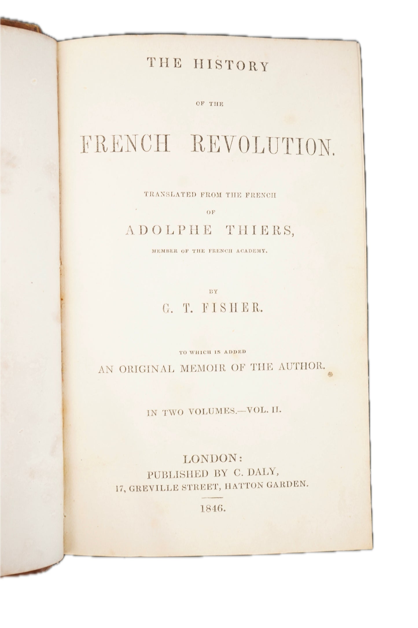 1846 Adolphe Thiers History of the French Revolution