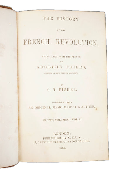 1846 Adolphe Thiers History of the French Revolution