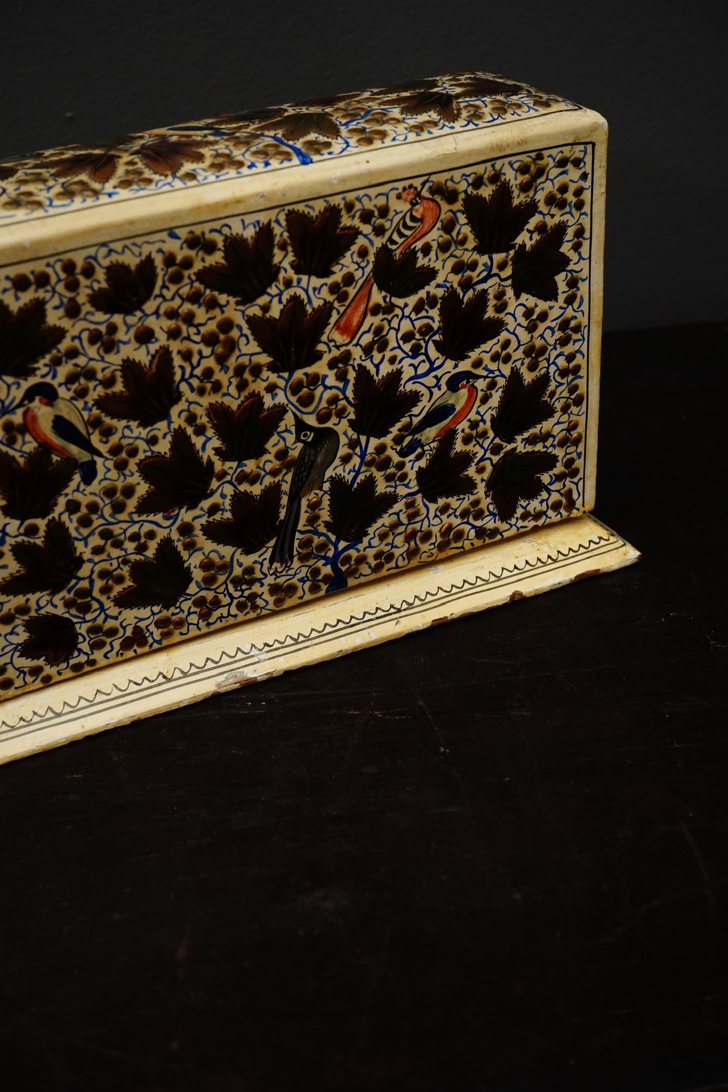 Antique Hand Painted Card Holder Box