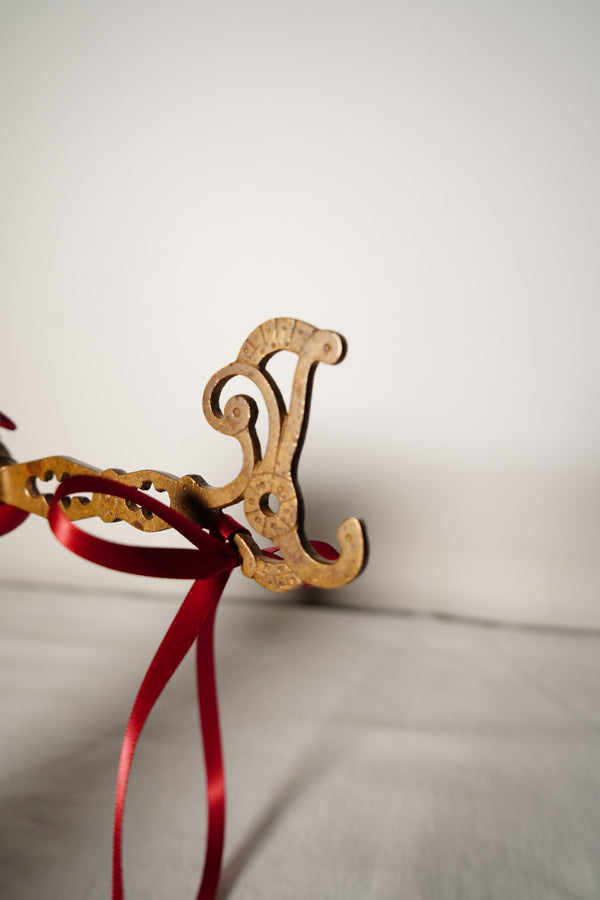 Pair of Ornate Brass French Curtain Rod Brackets with Scrollwork and Quatrefoil Piercing secondary view