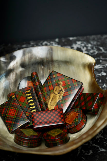 Victorian Scottish Tartanware Aide Memoire Pocket Notebook c. 1860–1880