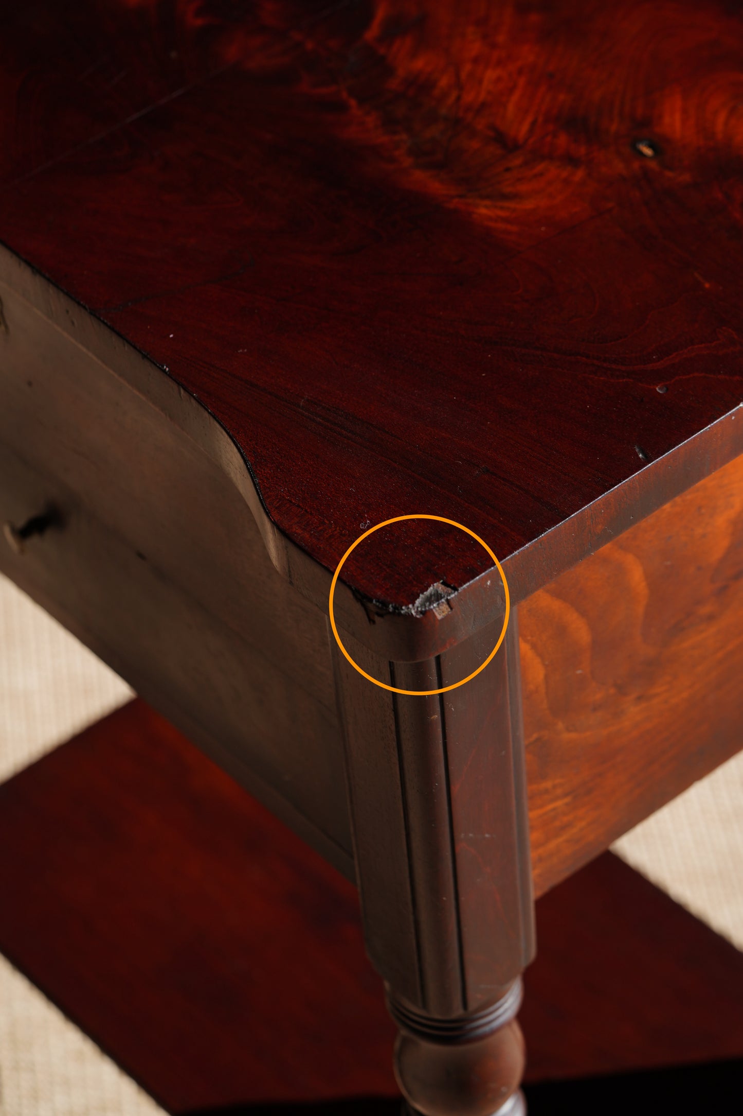 Antique Mahogany Side Table or Sewing Table