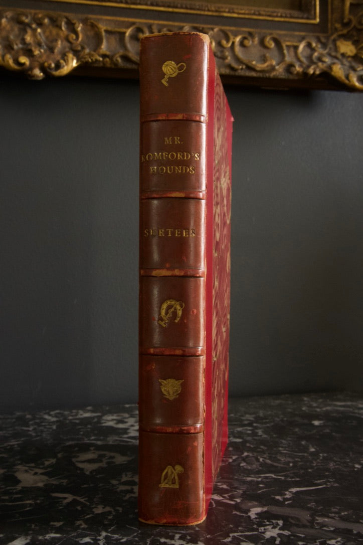 Mr. Romford's Hounds Surtees Half Red Leather Book