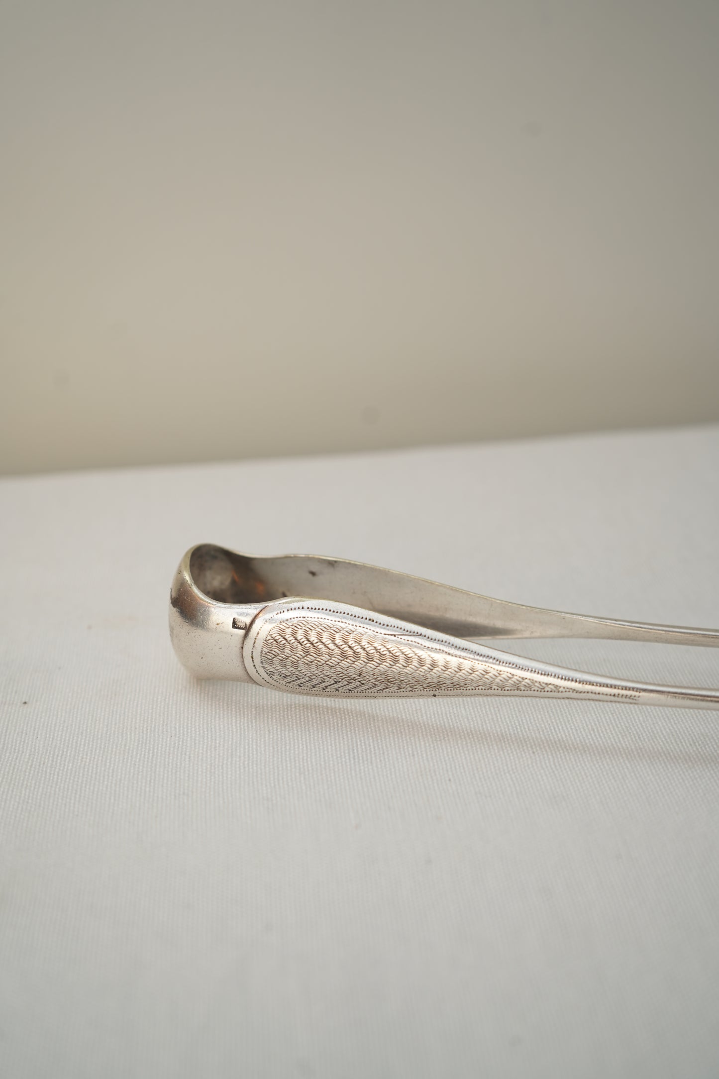 Antique French Silver Plate Sugar Tongs with Paw Feet, c. 1890–1930