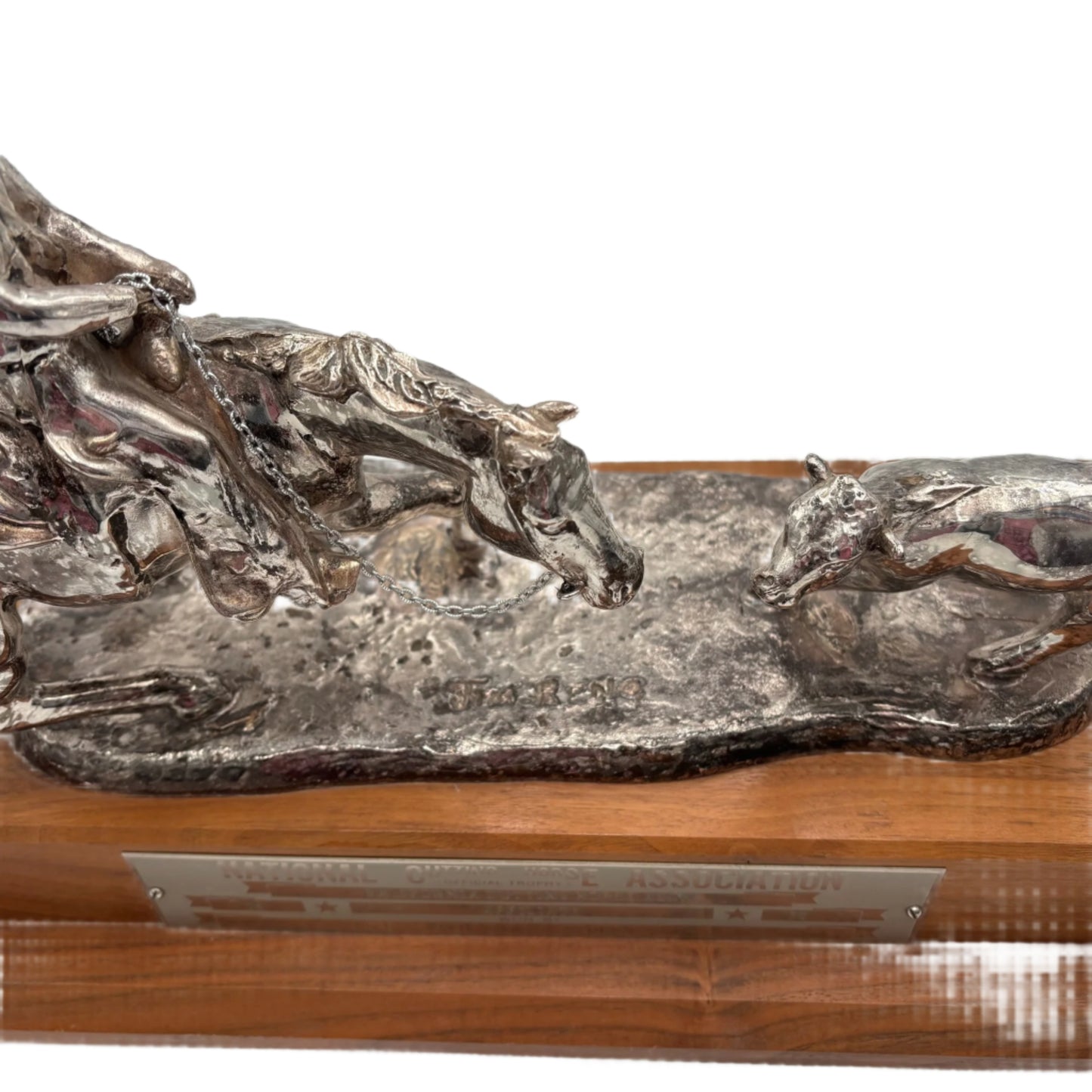 1975 National Cutting Horse Association Trophy – Western Equestrian Sculpture by Starlie