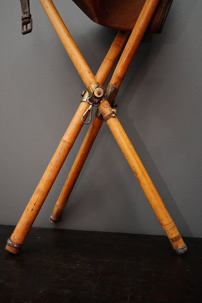 Vintage British Artist Paint Kit with Folding Stool, Easel, Palette and Paint Box