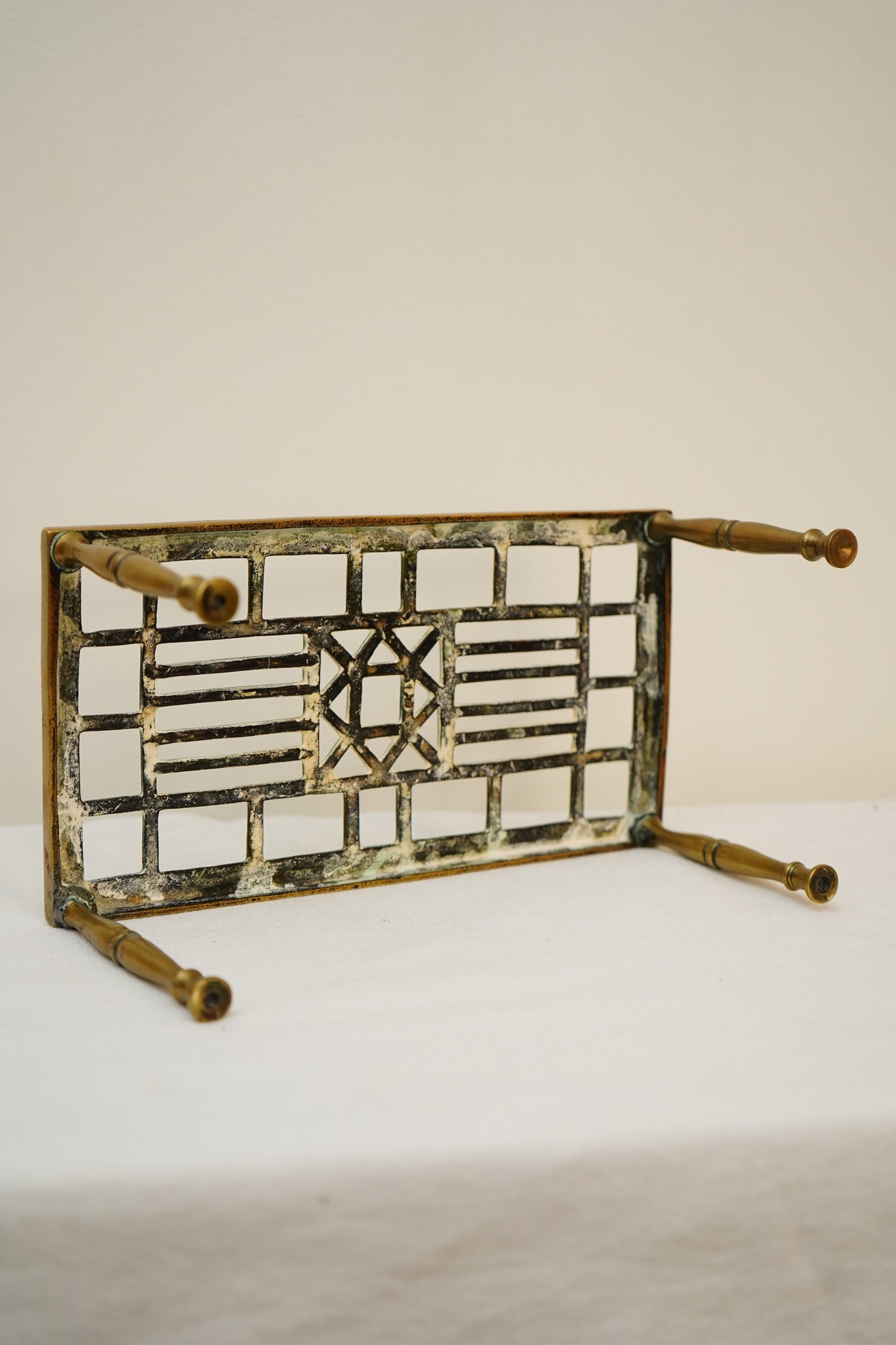 Small Antique English Brass Riser | Trivet