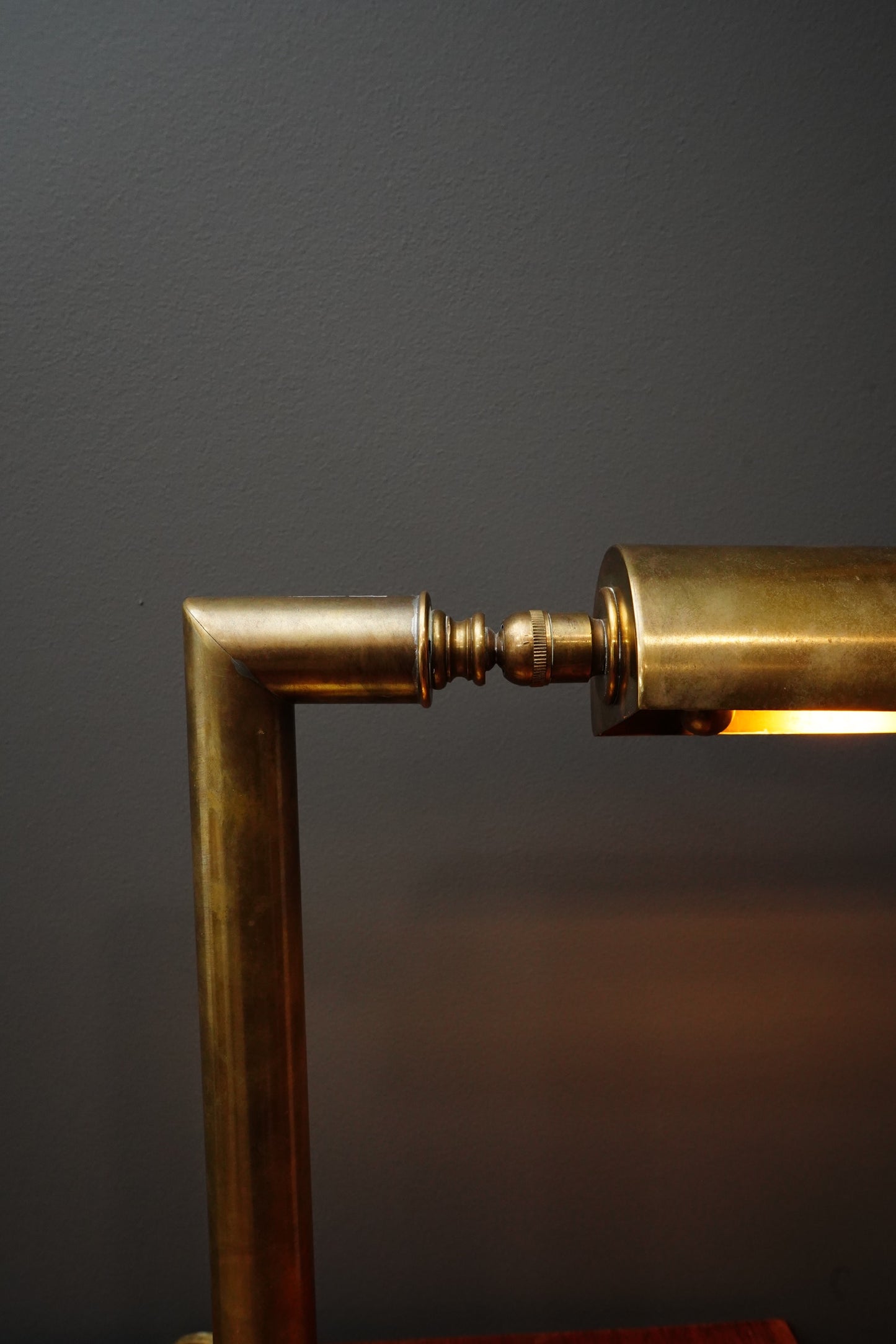 Vintage Brass Desk Lamp, Dimmable