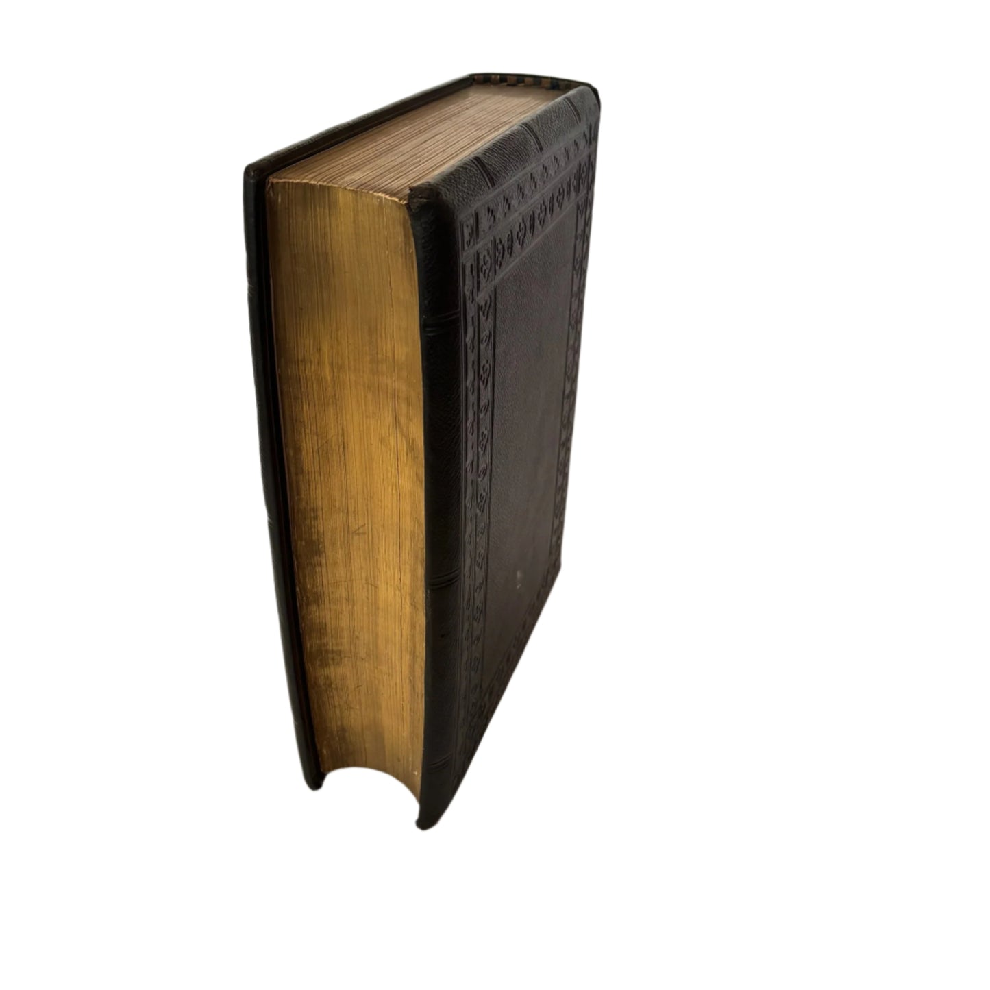 XL "Holy Bible" Black Full Leather Book