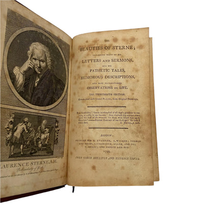 1799 Beauties of Sterne Red Morocco Georgian Binding