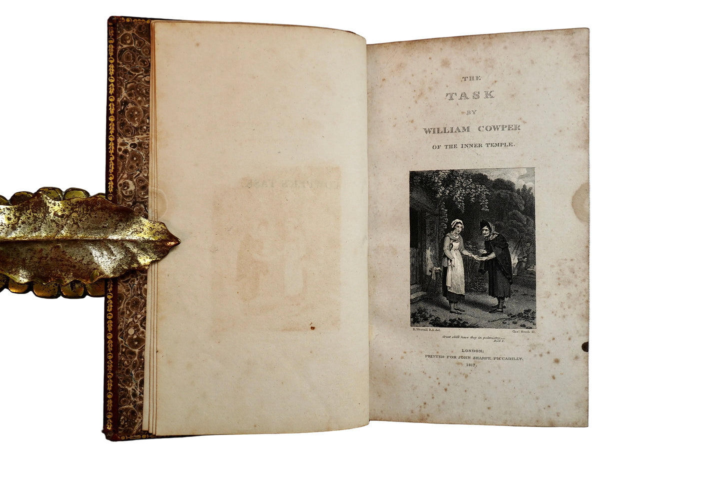 1817 The Task by William Cowper Poetry Book