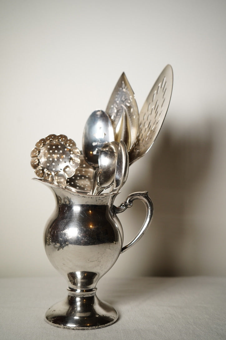 Antique Silver Plated Creamer Pedestal Base