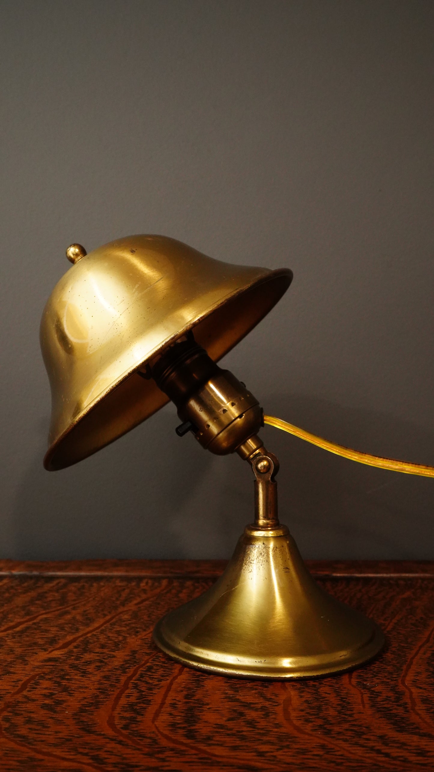 Vintage Brass Adjustable Wall Sconce or Desk Lamp
