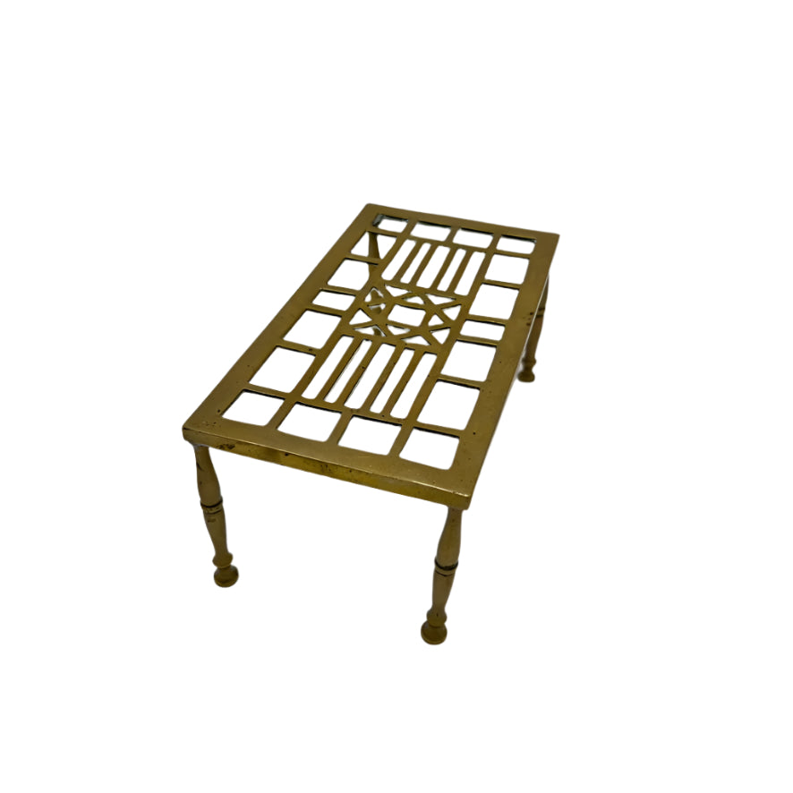 Small Antique English Brass Riser | Trivet