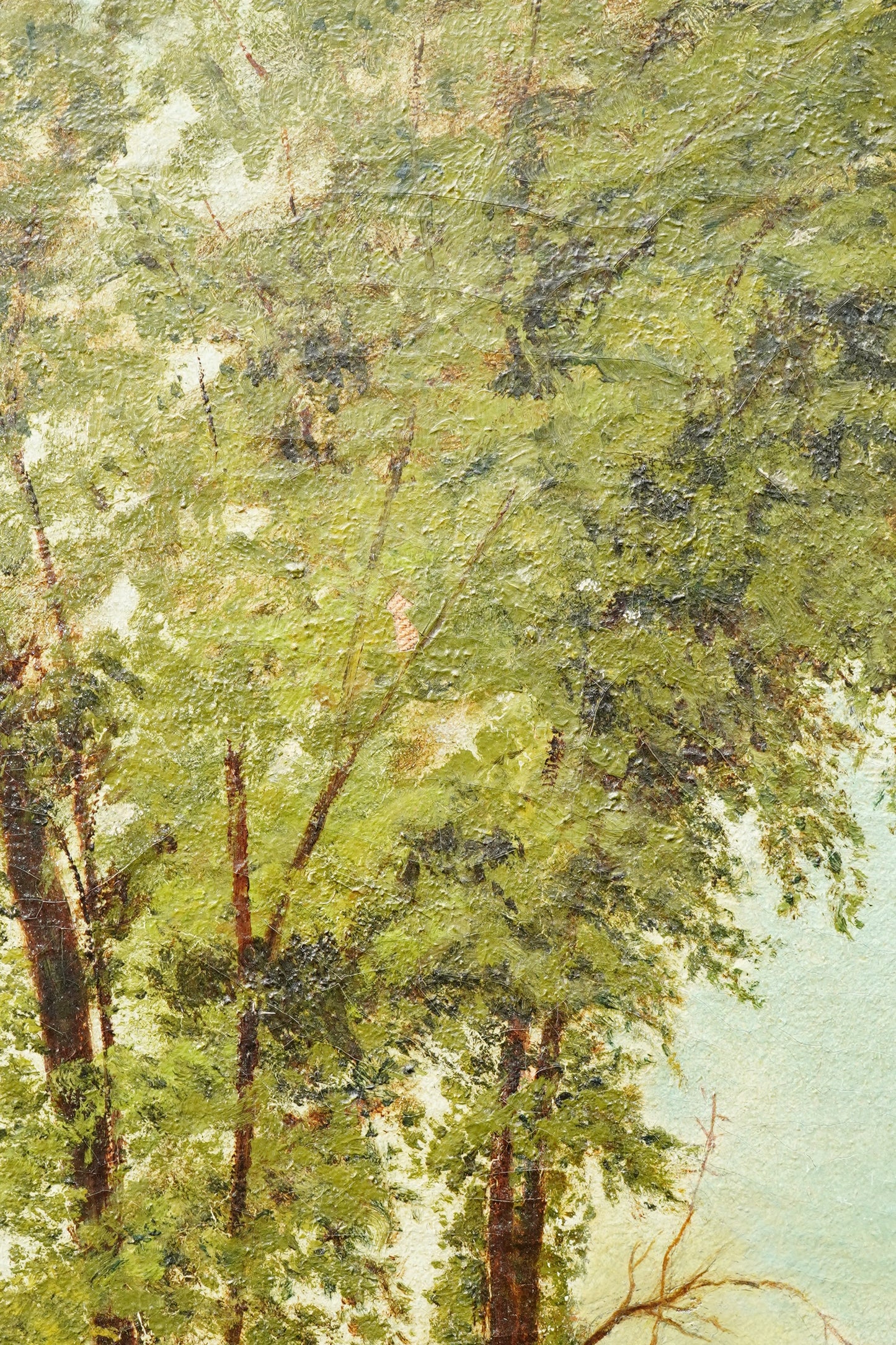 Antique English School Landscape Oil Painting c1860