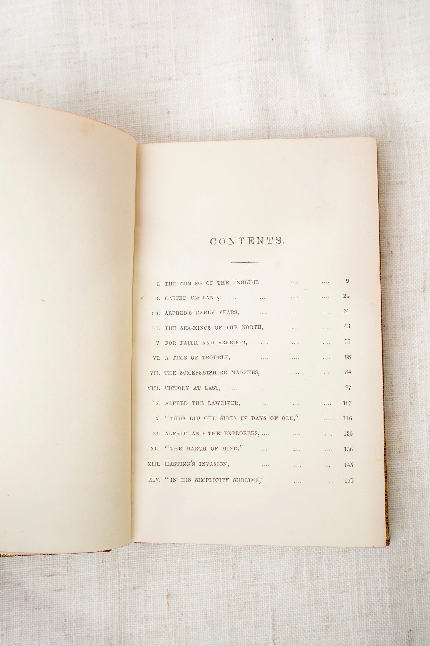 Antique Leather Book The Story of Alfred and His Times 1900