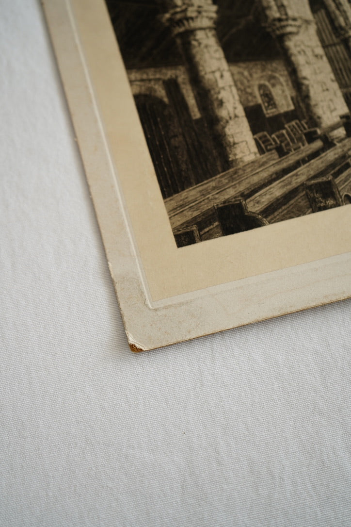 Late 19th Century Etching "The Chapel"