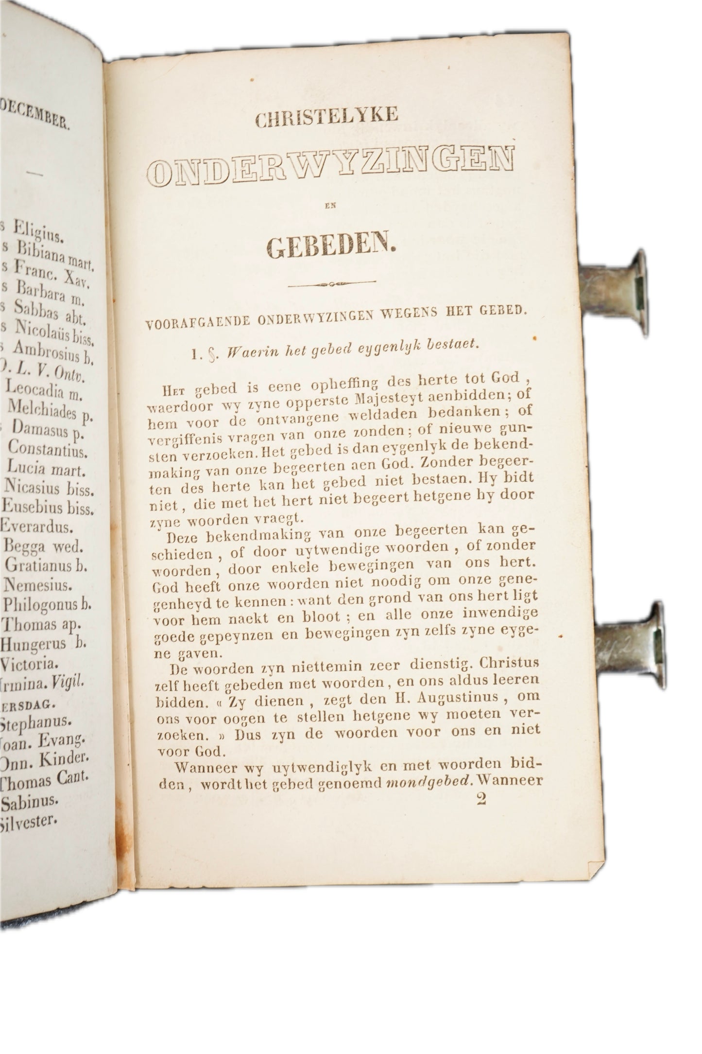 1842 Christelyke Onderwyzingen en Gebeden Dutch Catholic Prayer Book