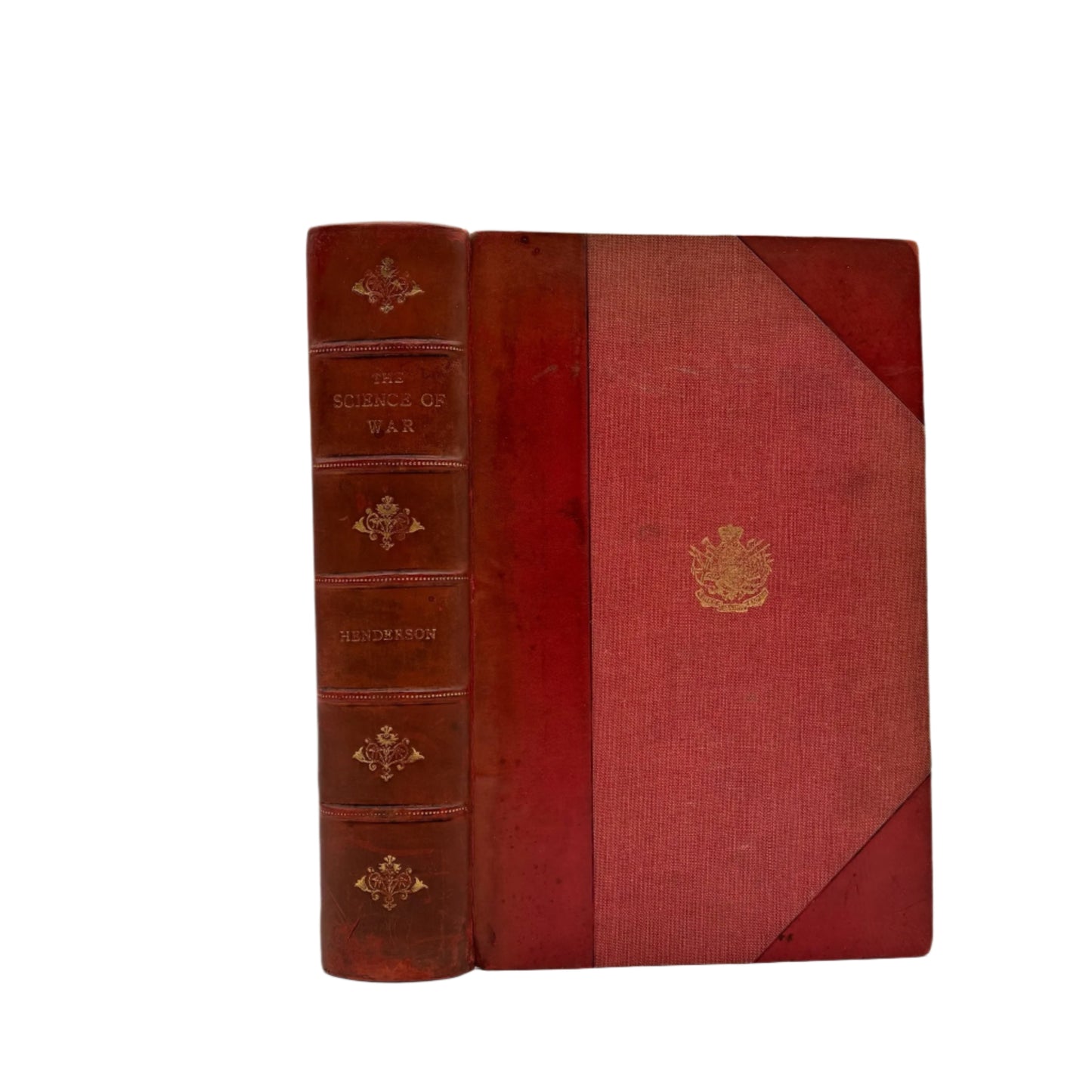 1913 "The Science of War" Red Half Leather Book