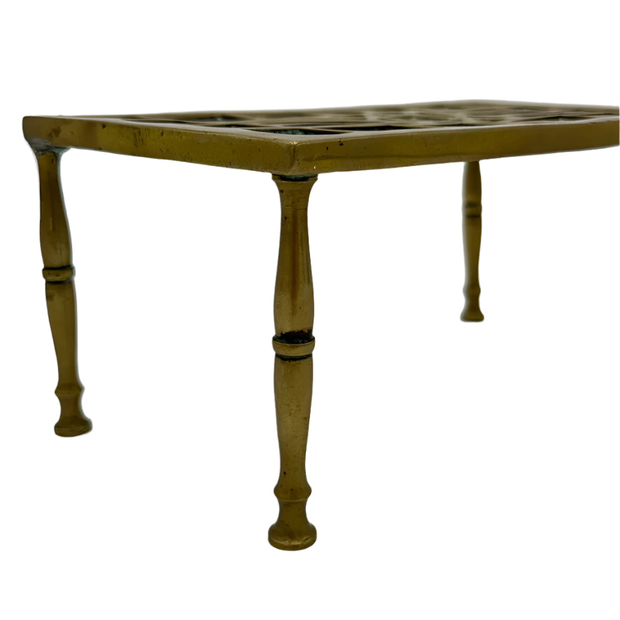 Small Antique English Brass Riser | Trivet