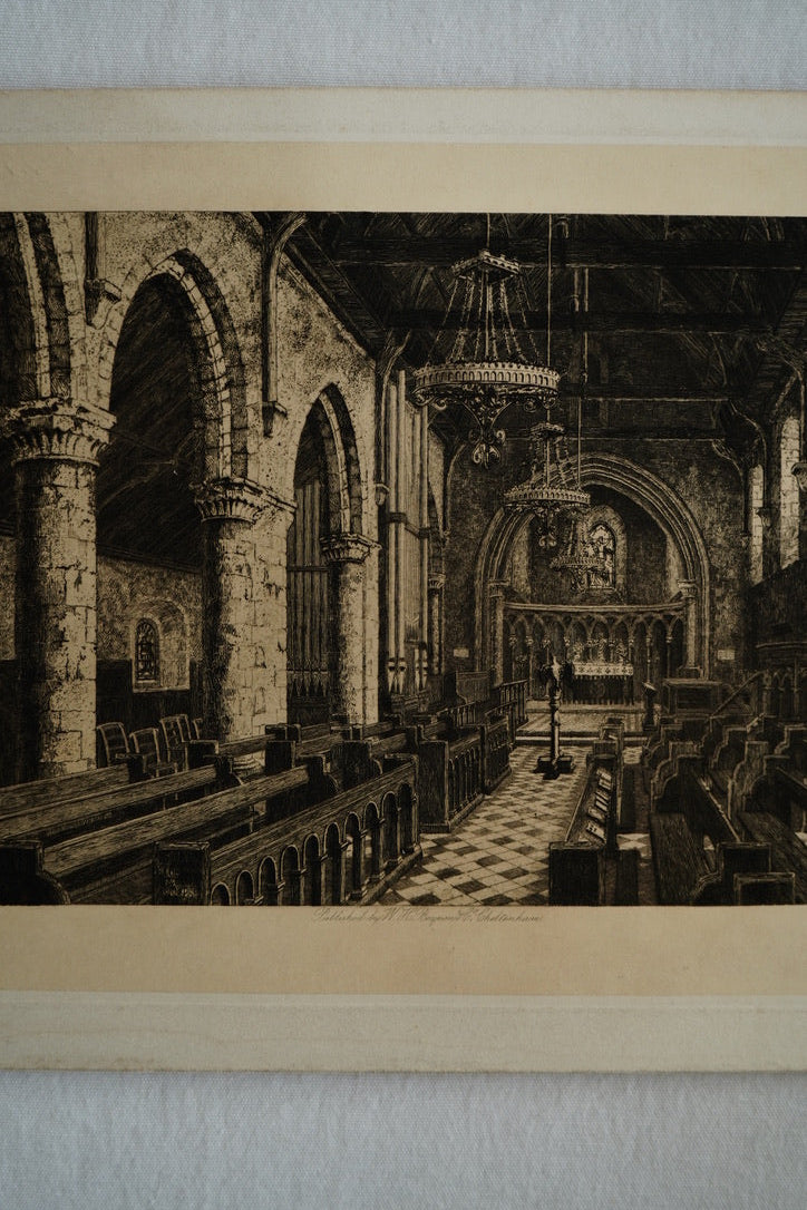 Late 19th Century Etching "The Chapel"