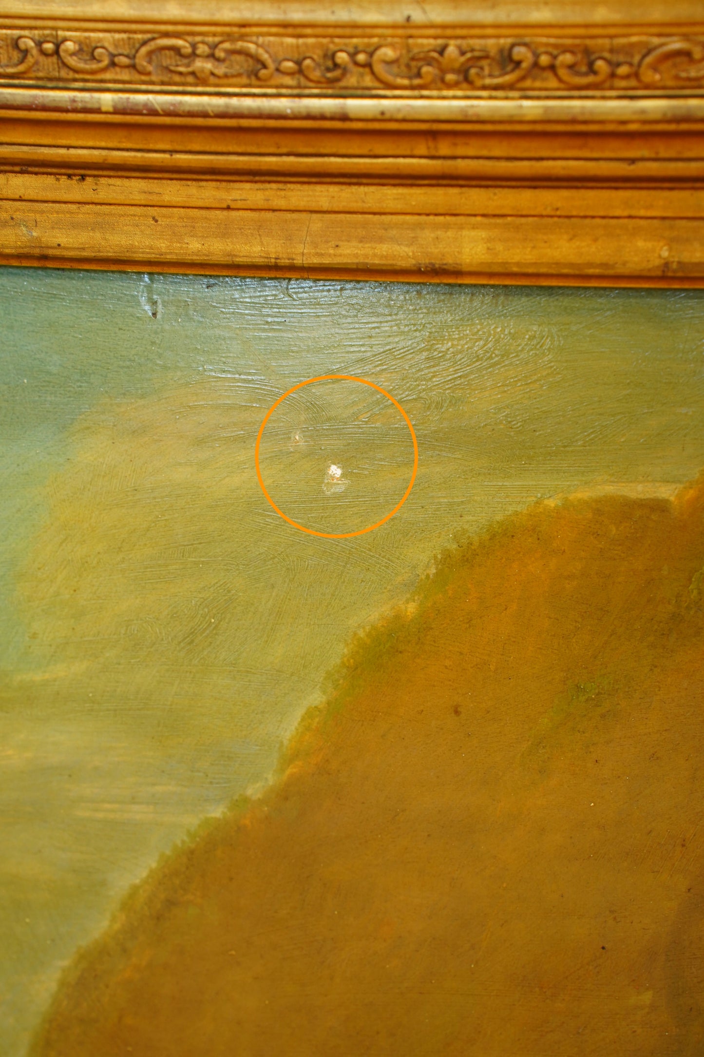 Antique Sheep Oil Painting Landscape, Oil on Board