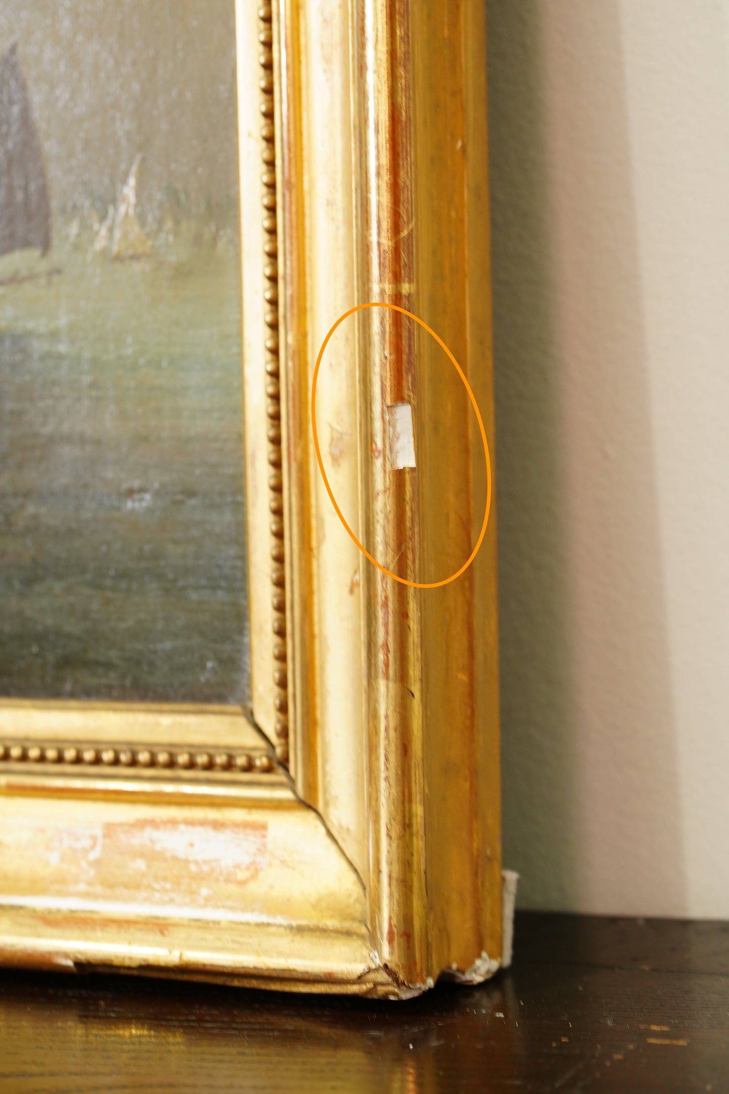 Antique European Ship Nautical Oil Painting