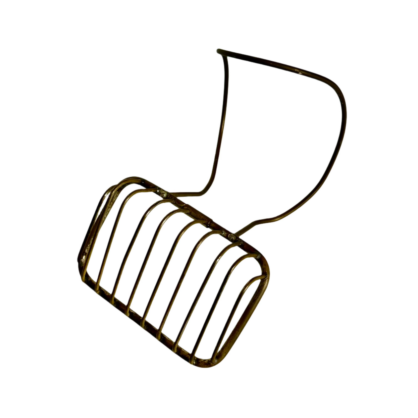 Antique Brass Tub-Mounted Soap Holder Basket