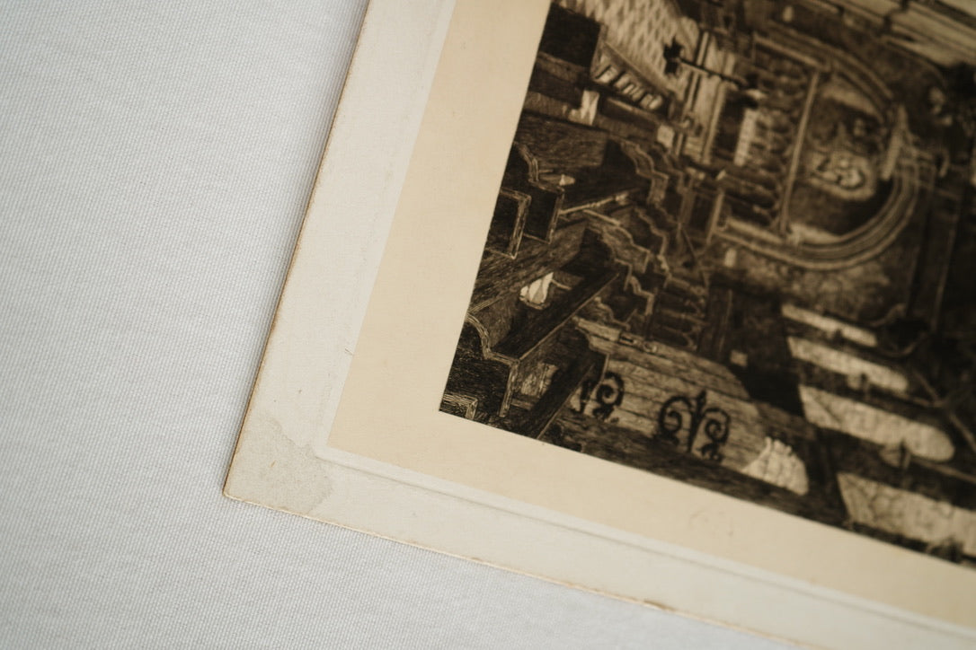 Late 19th Century Etching "The Chapel"