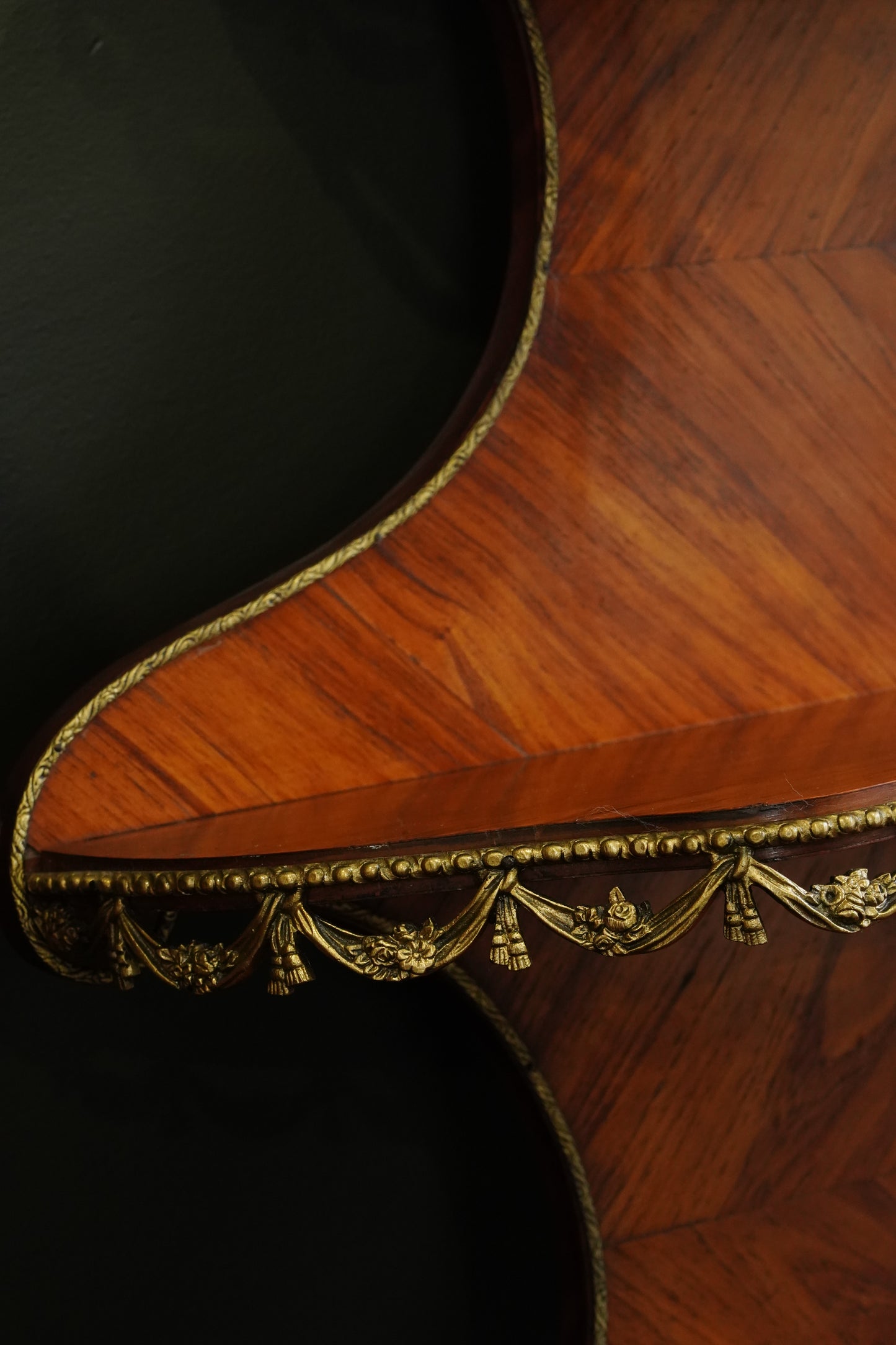 *reserved for Lisa* Antique French Louis XVI Style Wall Shelf Ormolu Mounts c1900