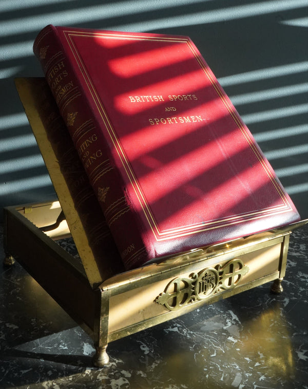 *RESERVED* Antique Brass Adjustable Bible Book Stand secondary view