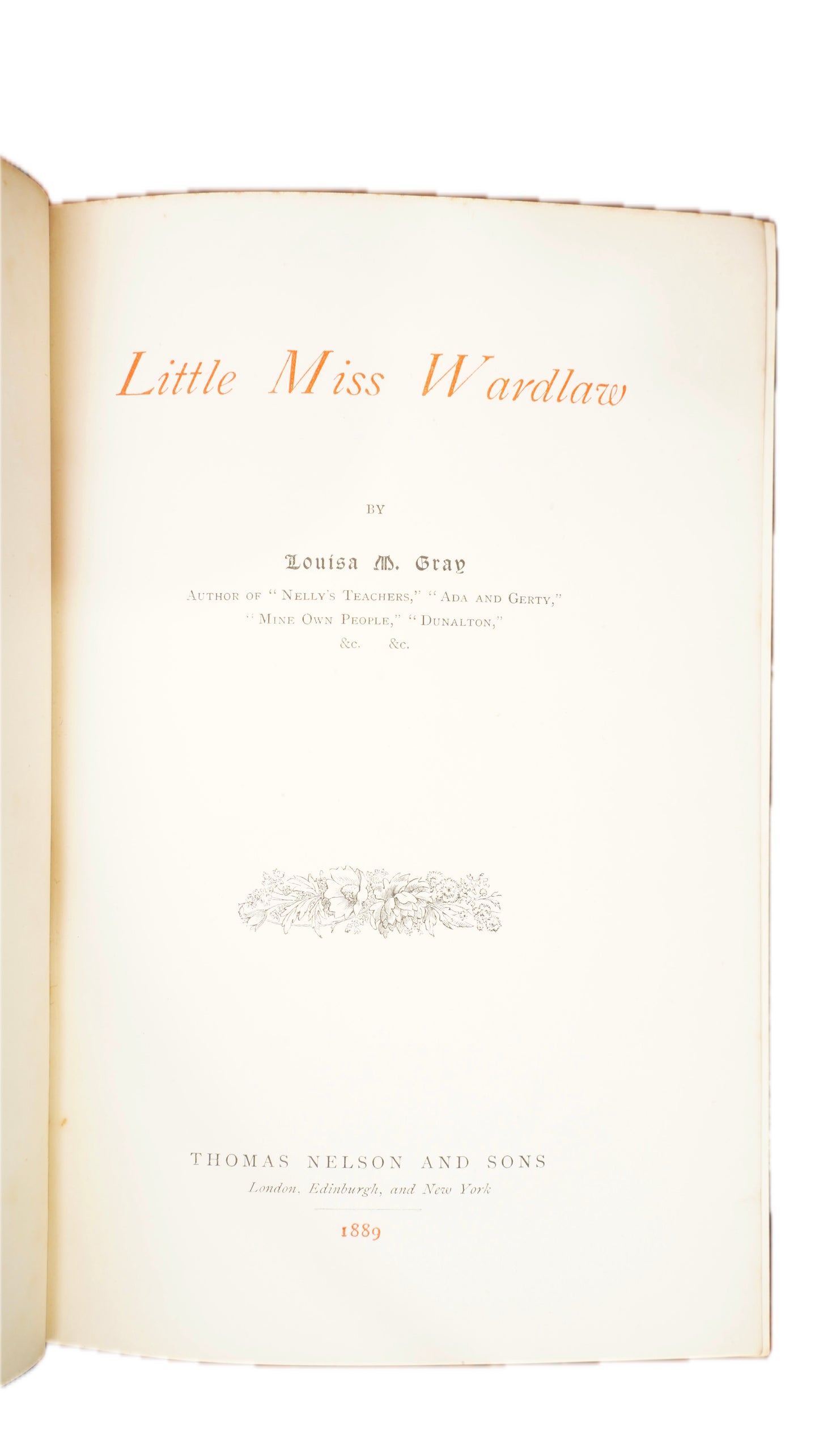 Antique Little Miss Wardlaw Louisa M Gray 1889 Nelson Prize Binding