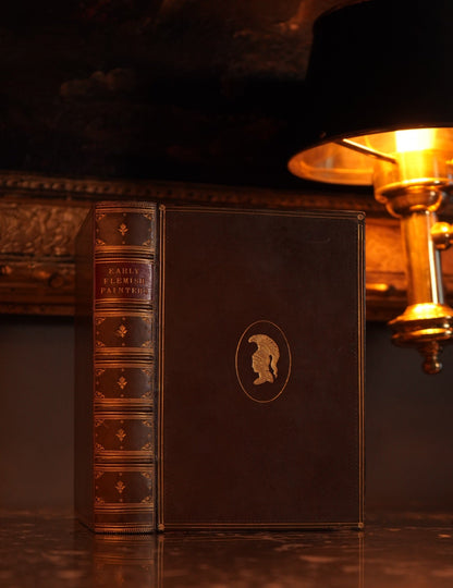 1872 " The Early Flemish Painters: Notices of Their Lives and Works" Full Leather Book