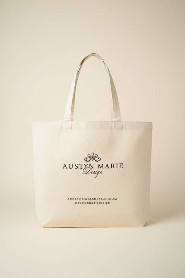 Austyn Marie Design Linen Blend Tote Bag