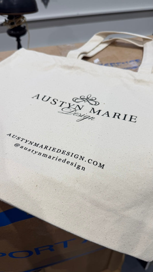 Austyn Marie Design Linen Blend Tote Bag secondary view