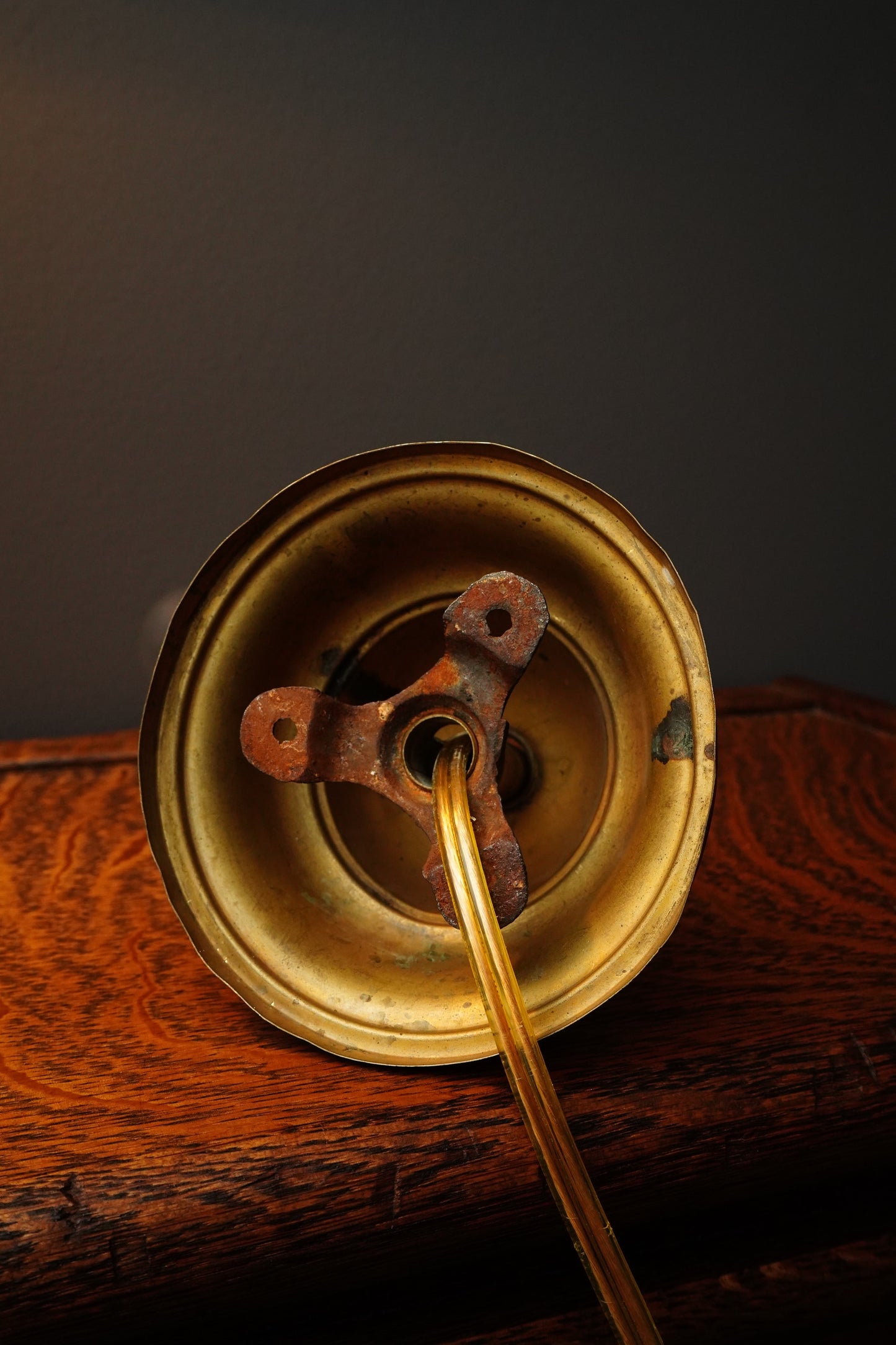 Vintage Brass Plug-In Wall Sconce