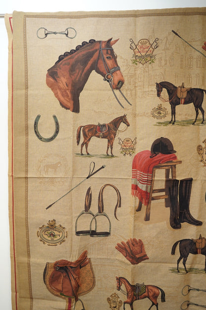 Large Equestrian Wall Tapestry – Dressage Horse Jacquard, European Made NEW