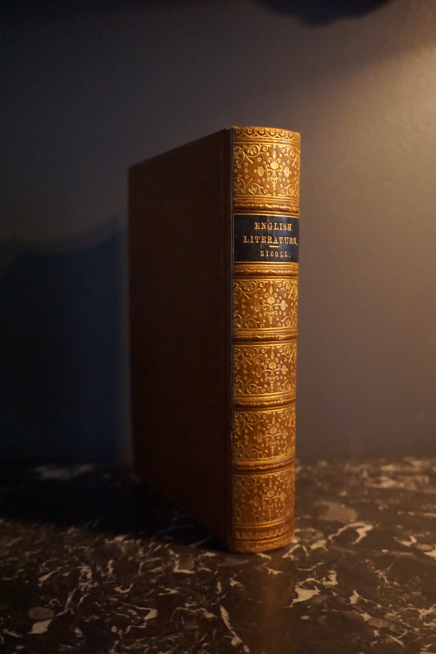 1883 "Landmarks of English Literature" Brown Full Leather Book