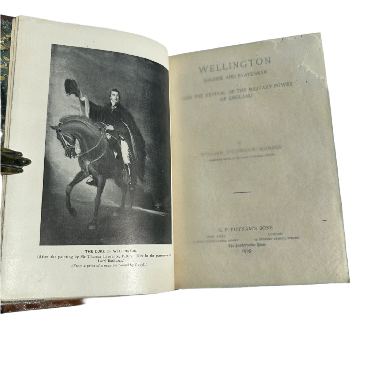 1905 "Wellington" Brown Full Leather Prize Binding Book