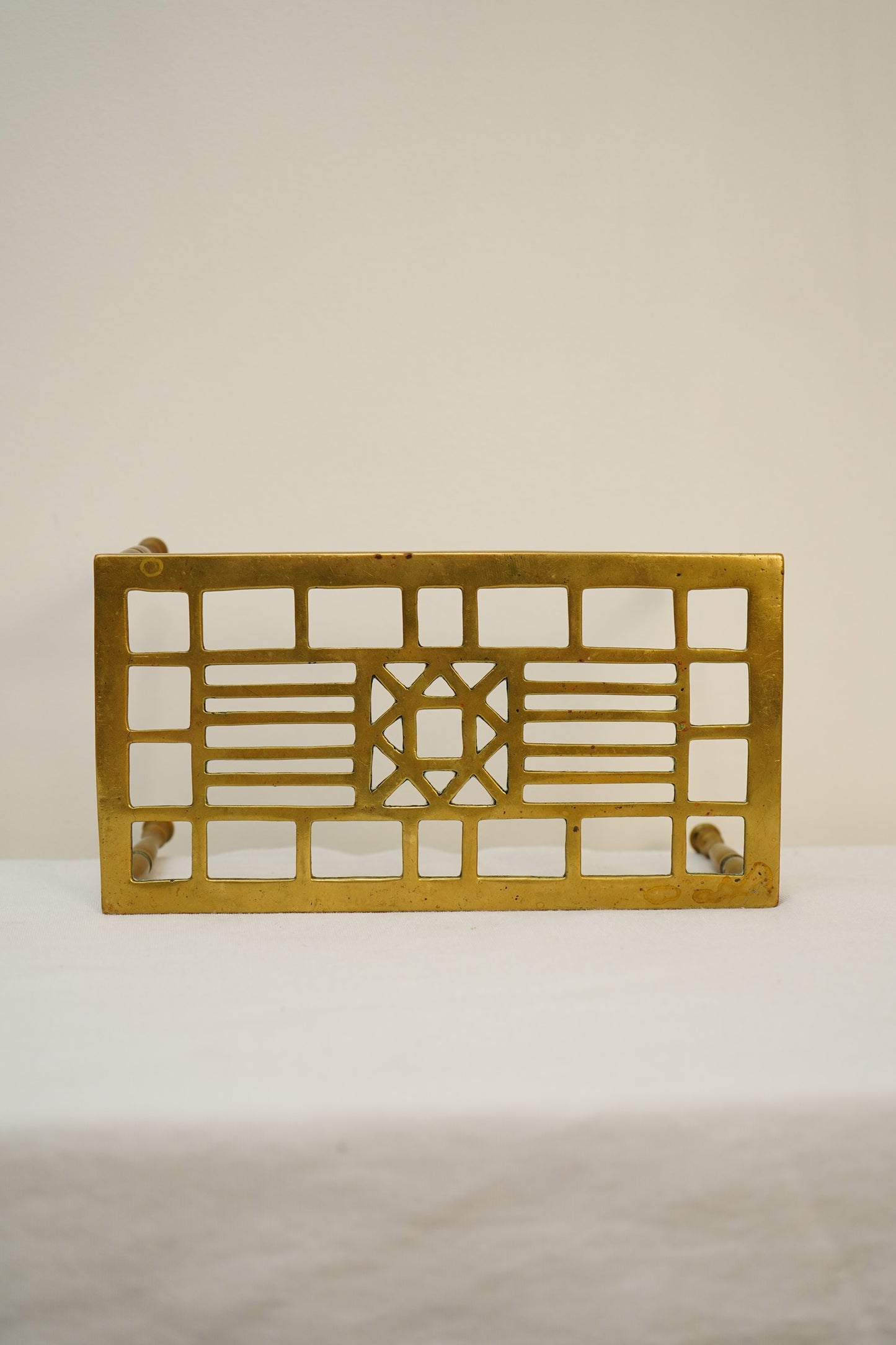 Small Antique English Brass Riser | Trivet