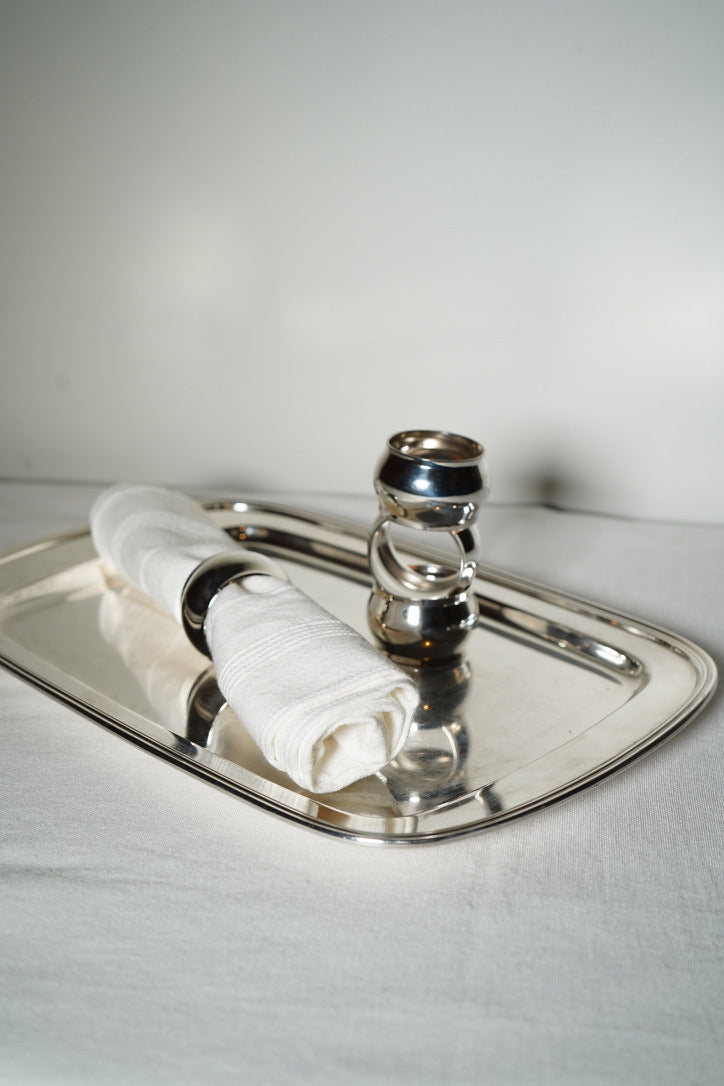 Silver Plated Napkin Rings Set of 4