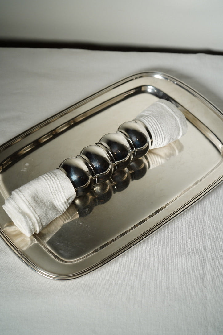 Silver Plated Napkin Rings Set of 4