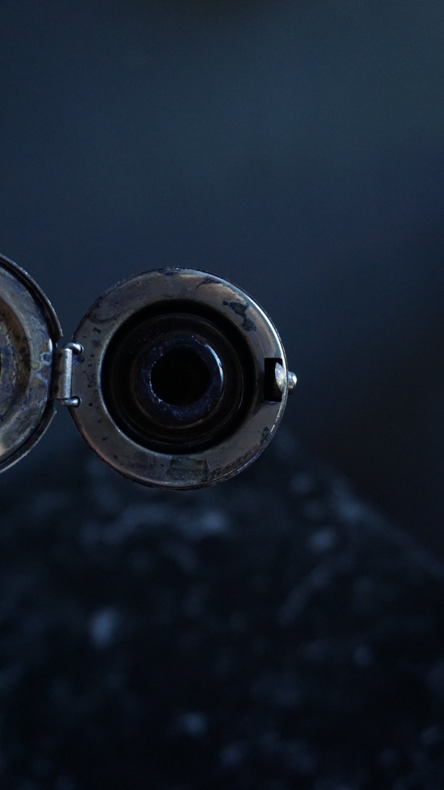 Antique Silver Plated Barrel Travel Inkwell with Glass Liner | Victorian to Edwardian Era Portable Ink Pot