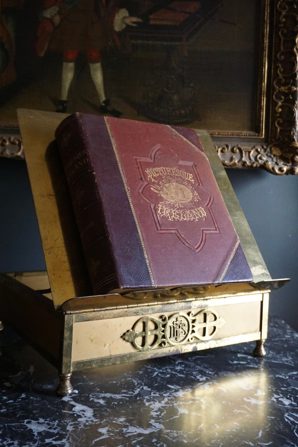 *RESERVED* Antique Brass Adjustable Bible Book Stand