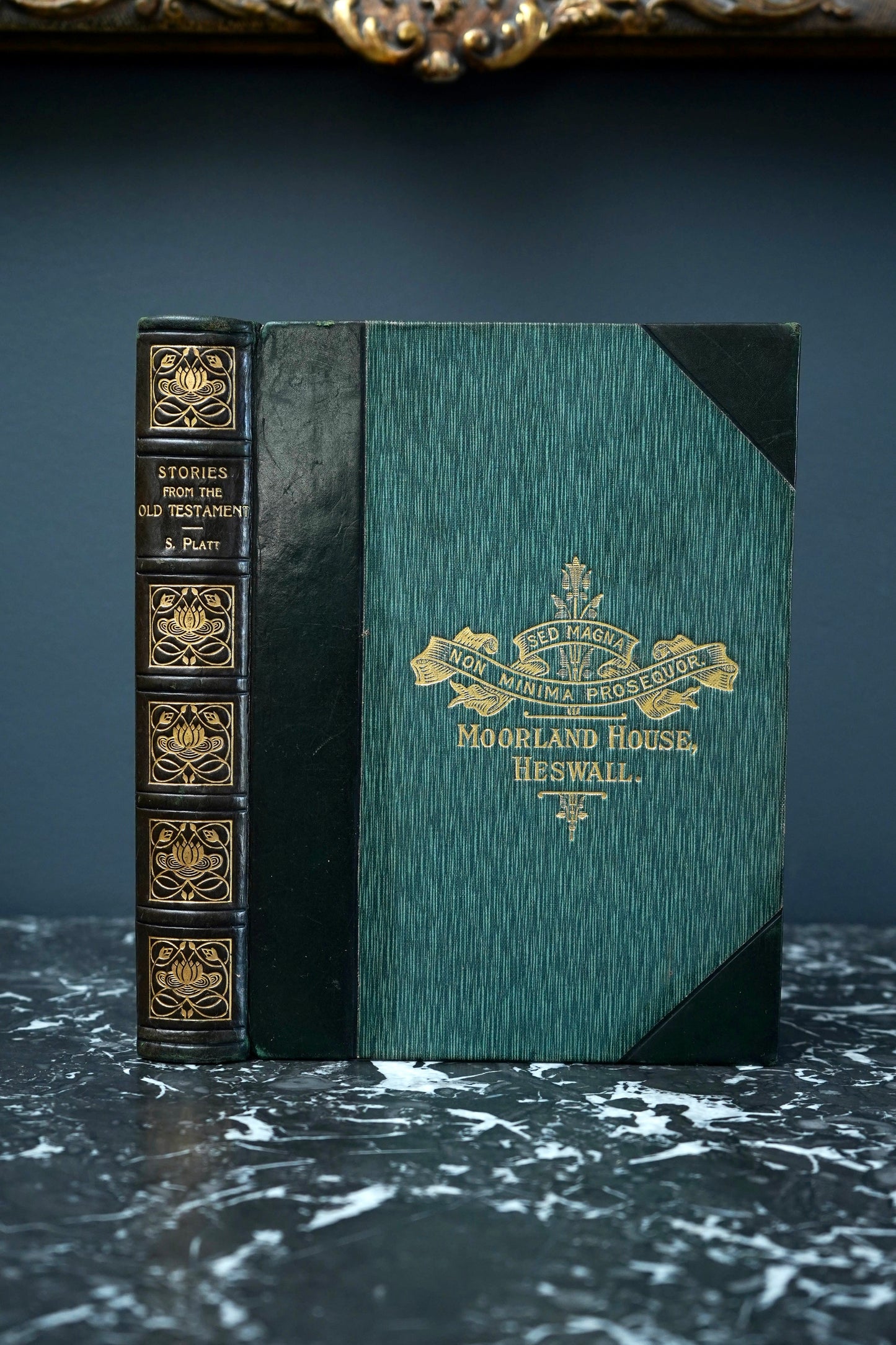 1908 Old Testament Stories Prize Binding Art Nouveau Leather