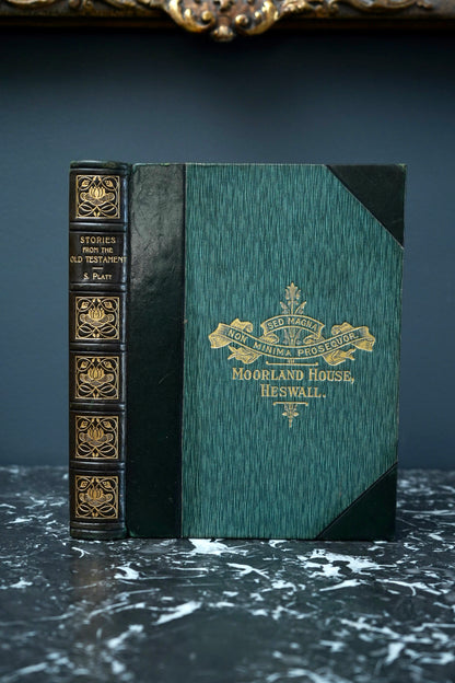 1908 Old Testament Stories Prize Binding Art Nouveau Leather