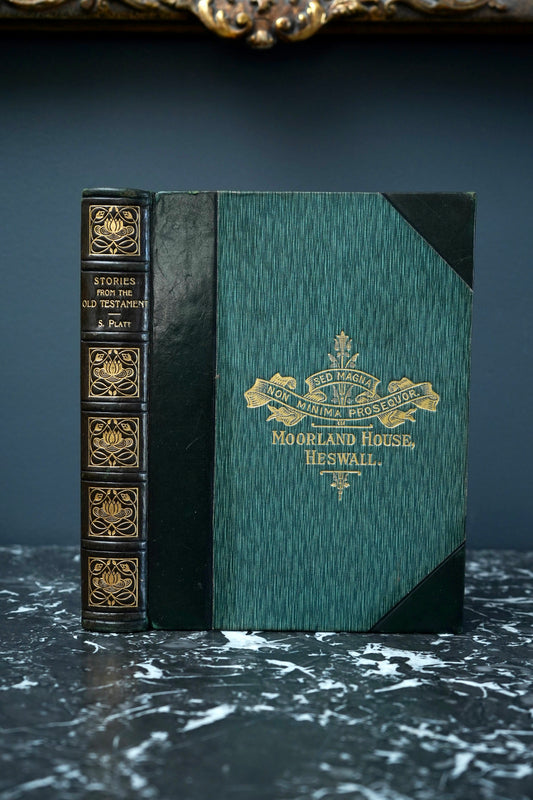 1908 Old Testament Stories Prize Binding Art Nouveau Leather