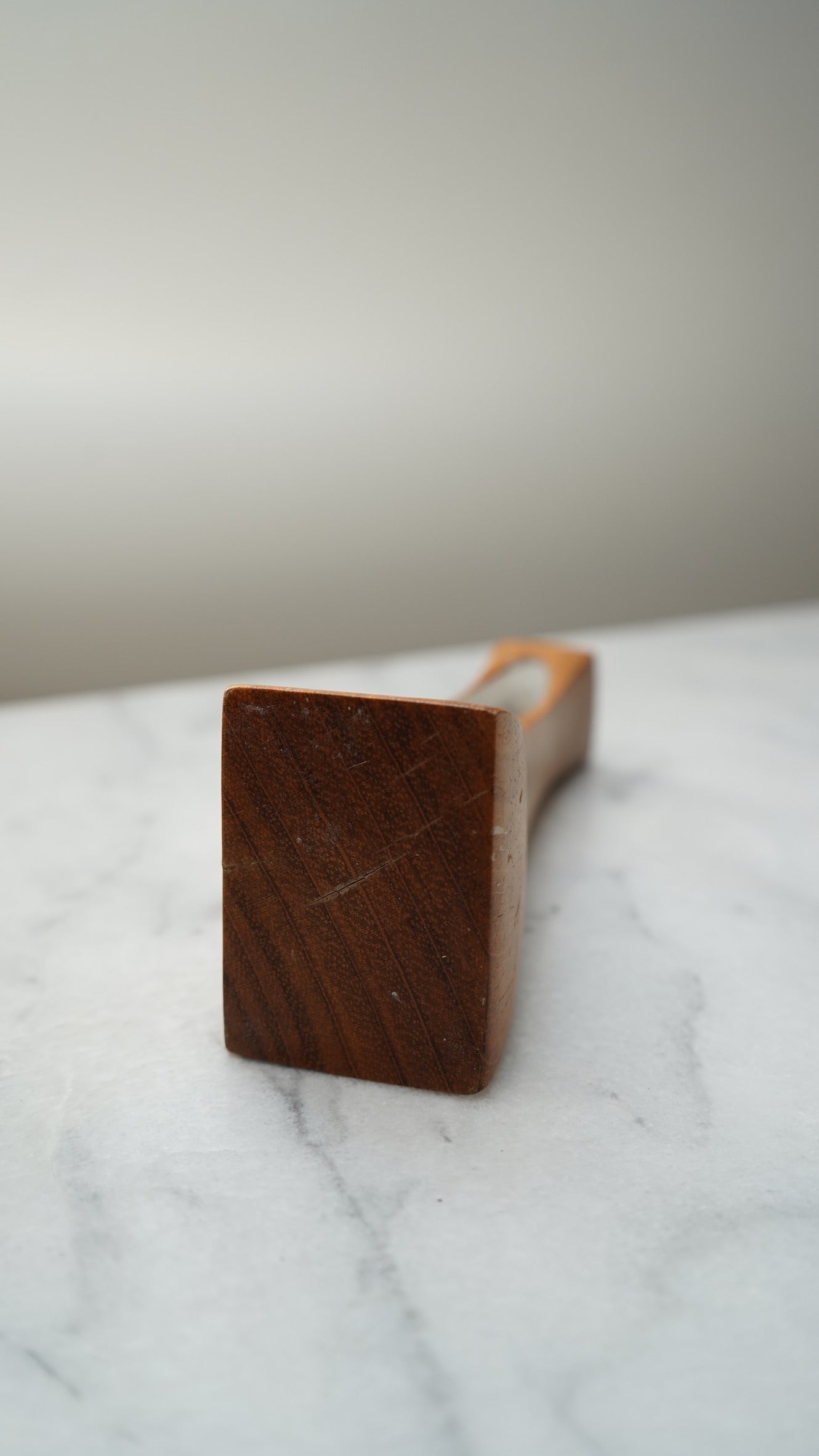 Mid-Century Modern Teak & Glass Bud Vase | Scandinavian Design, 1960s