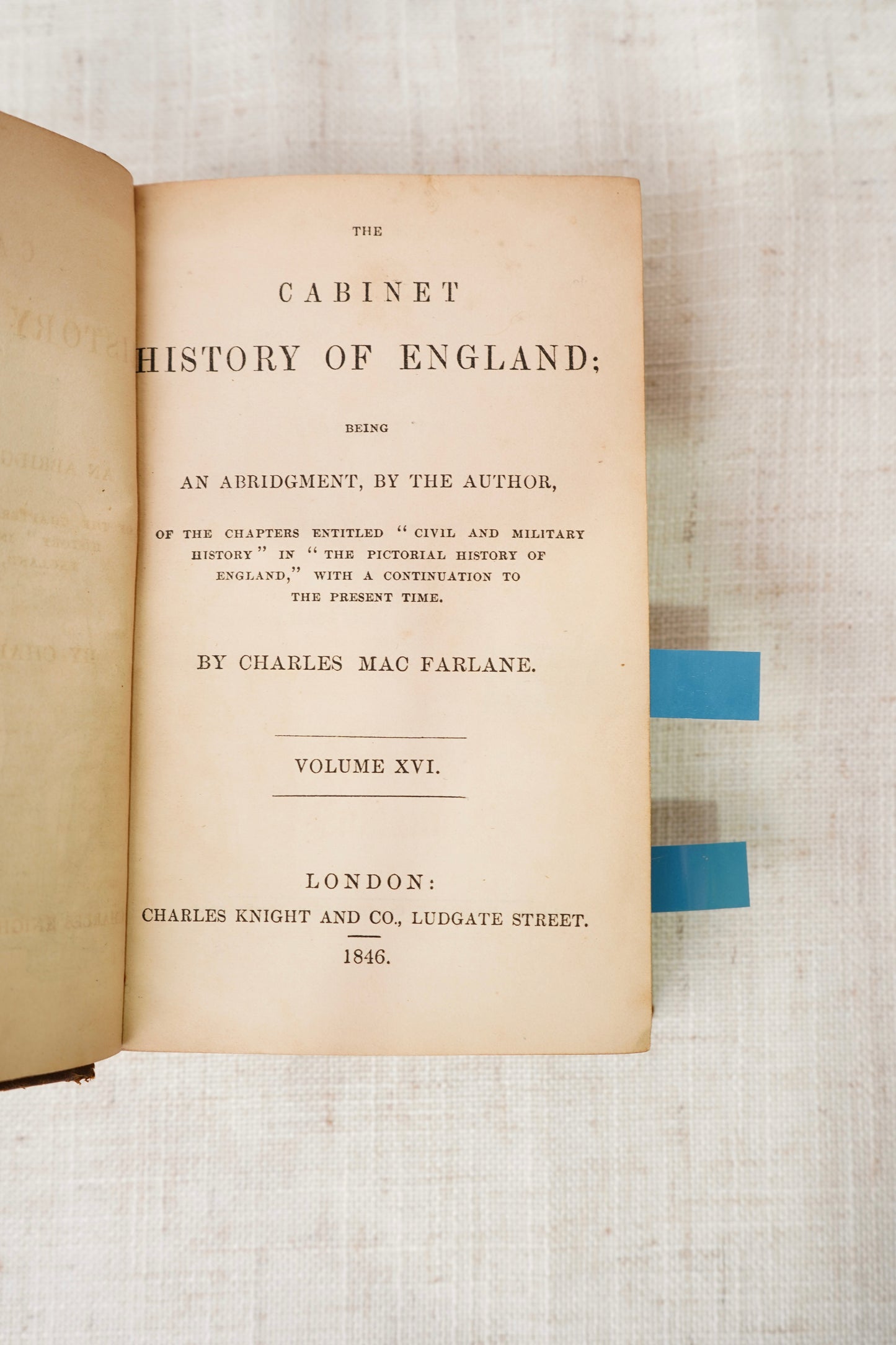 Antique History of England Three Volumes Half Calf Leather 1846